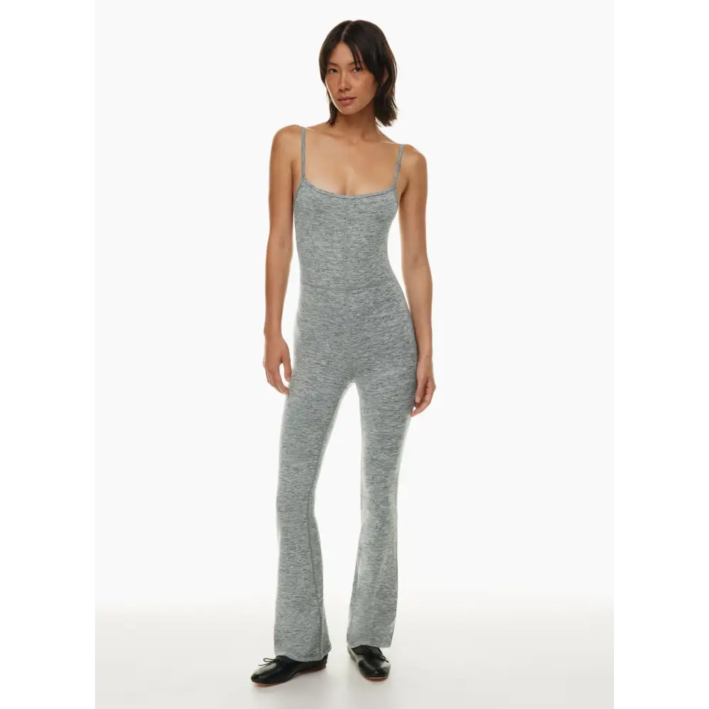 Women's Flare-Hem Legging Jumpsuit – Dahlia – Gray