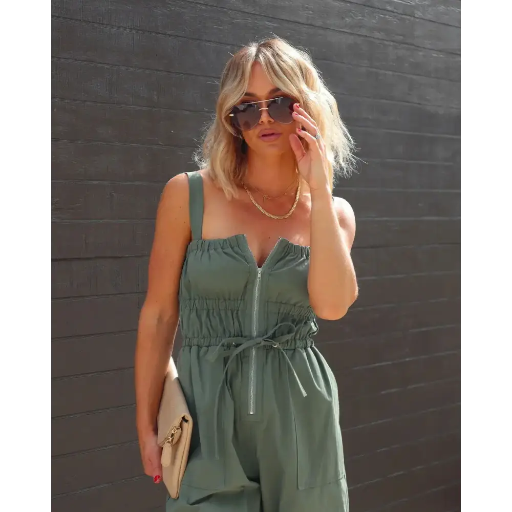 Women's Sleeveless Elastic Summer Jumpsuit – Sadie – view 2