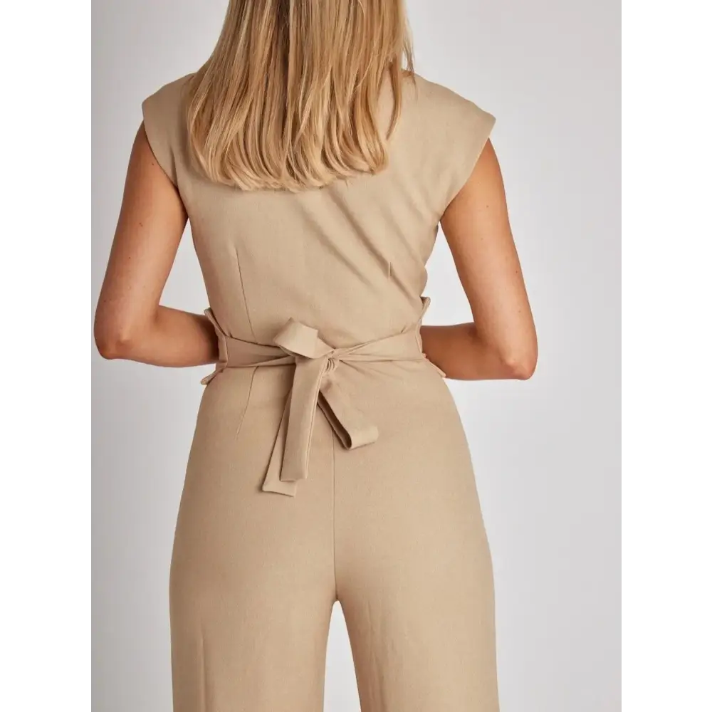 Women's Sleeveless Bow Jumpsuit – Elodie – view 3