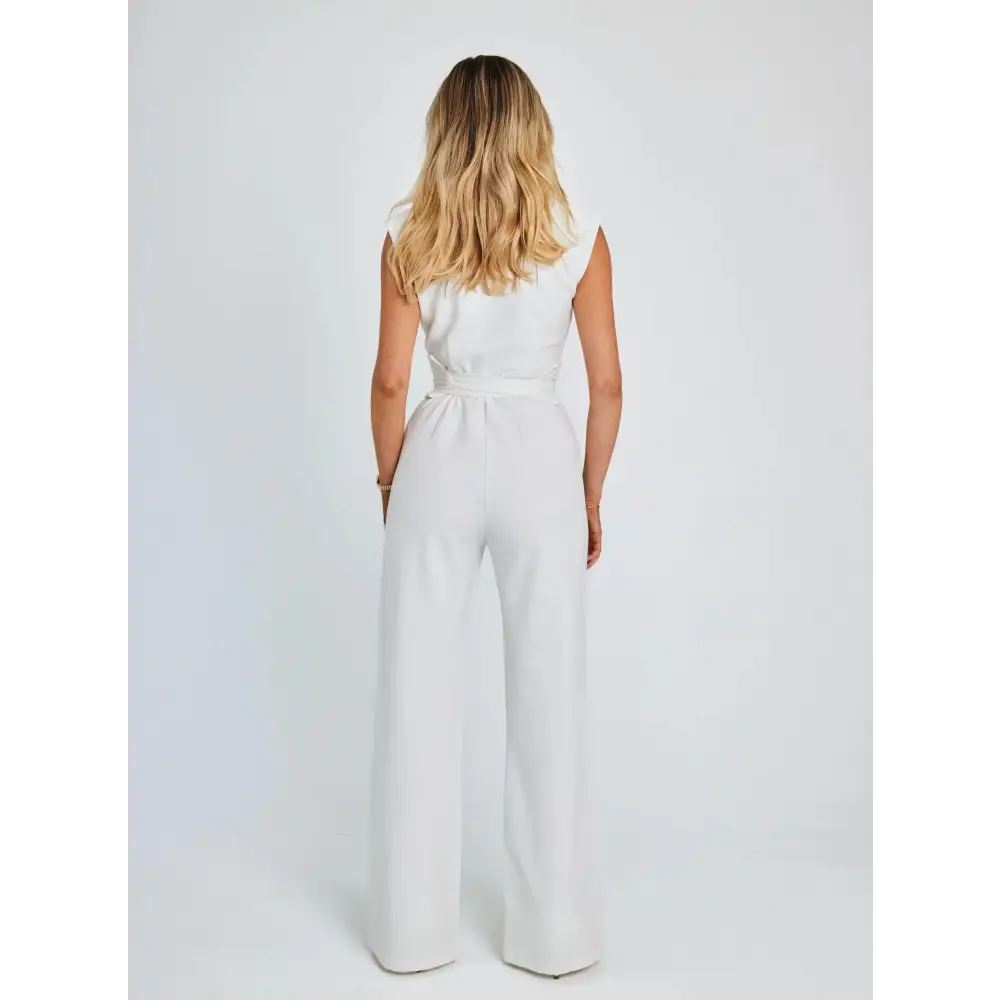 Women's Sleeveless Bow Jumpsuit – Elodie – view 5