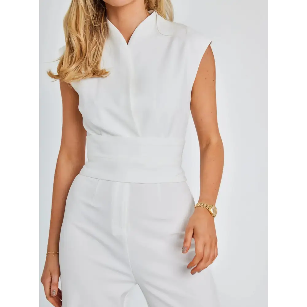 Women's Sleeveless Bow Jumpsuit – Elodie – view 7