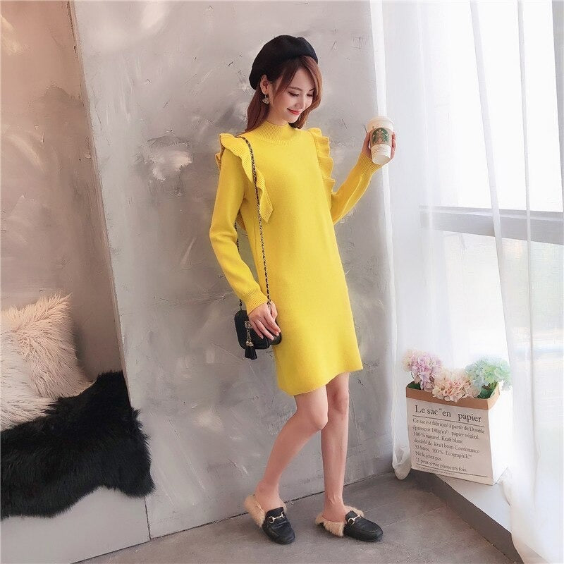 Women's Ruffled Knit Dress – Loren