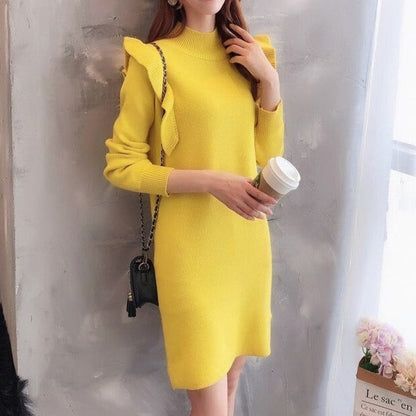 Women's Ruffled Knit Dress – Loren – view 7