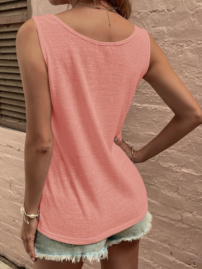 Women's Button Tank – Kelly