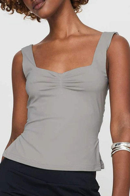 Women's Low-Back Tank – Mili – Gray