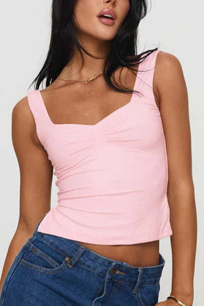 Women's Low-Back Tank – Mili – Pink