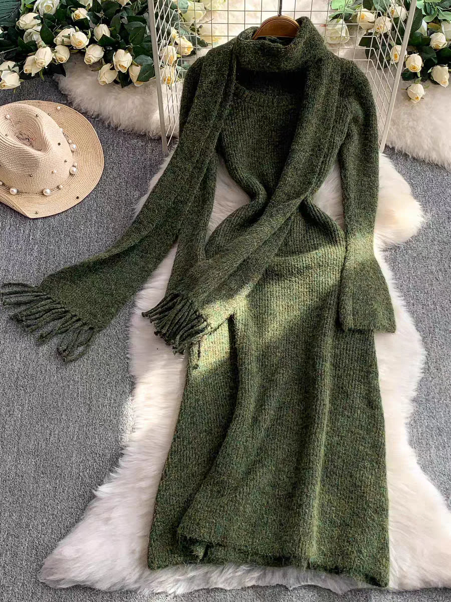 Women's Long Wool Dress – Julie – view 16