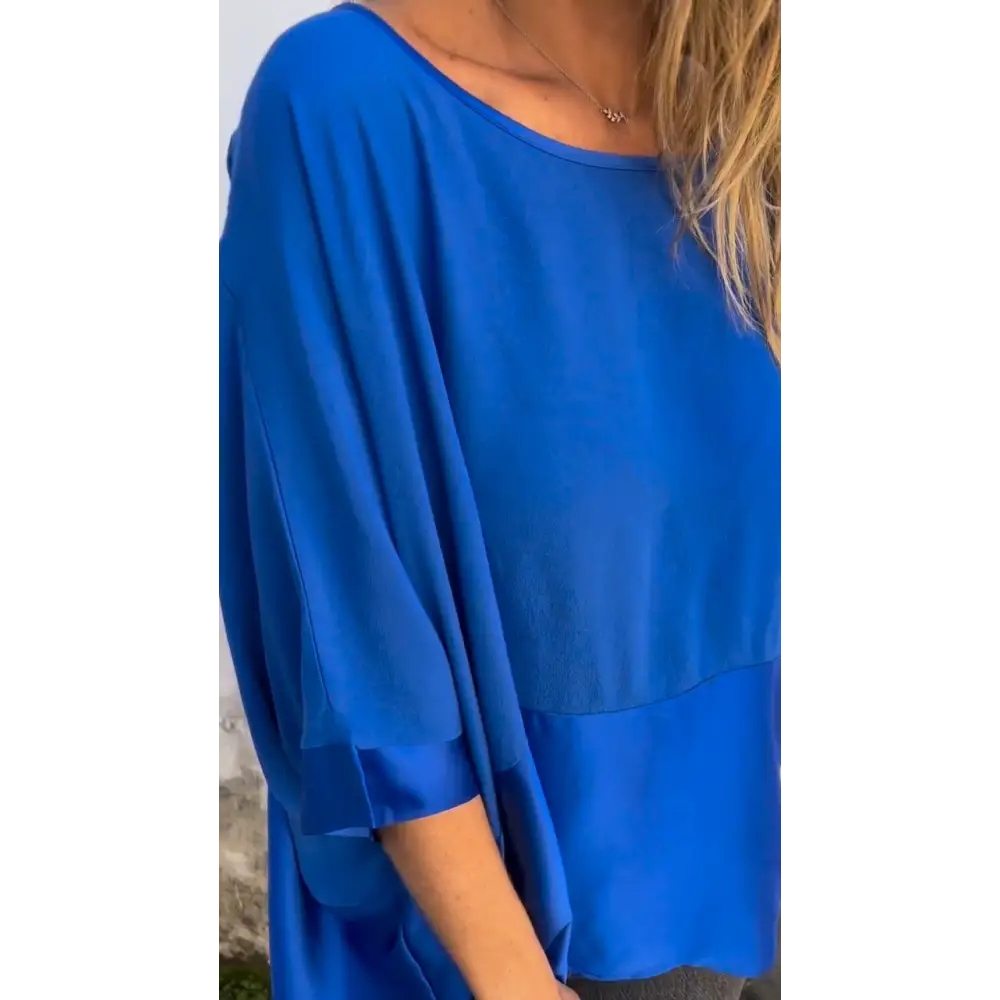 Ruffled Crewneck Blouse – Ziva – view 4