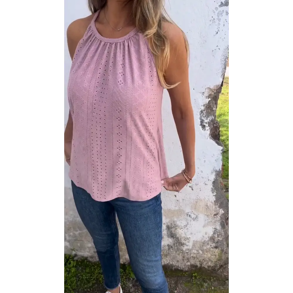 Crewneck Tank with Cutout Detail – Catalina – view 3