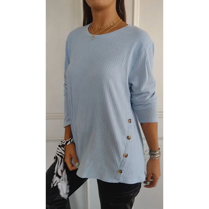 Textured Crewneck Blouse – Clarissa
