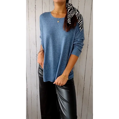 Comfort Long-Sleeve Crewneck Blouse – Brooke – view 5