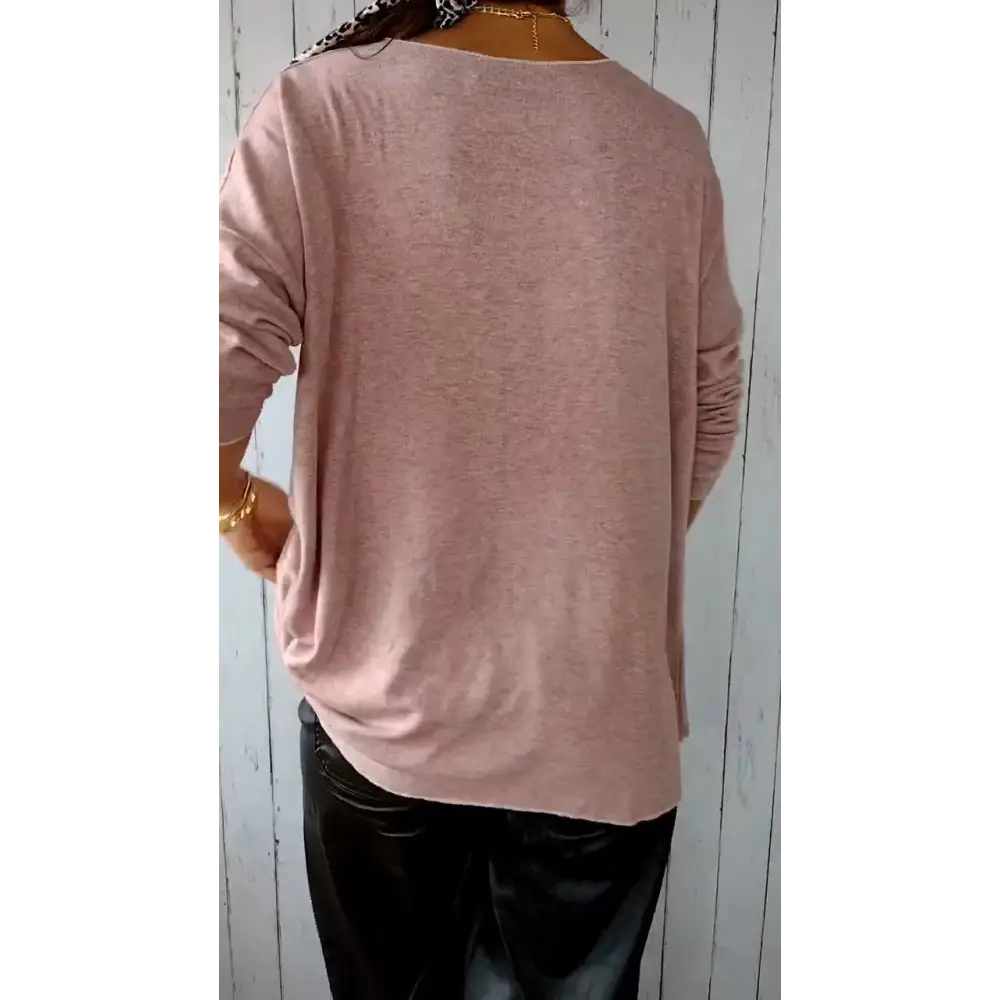 Comfort Long-Sleeve Crewneck Blouse – Brooke – view 2