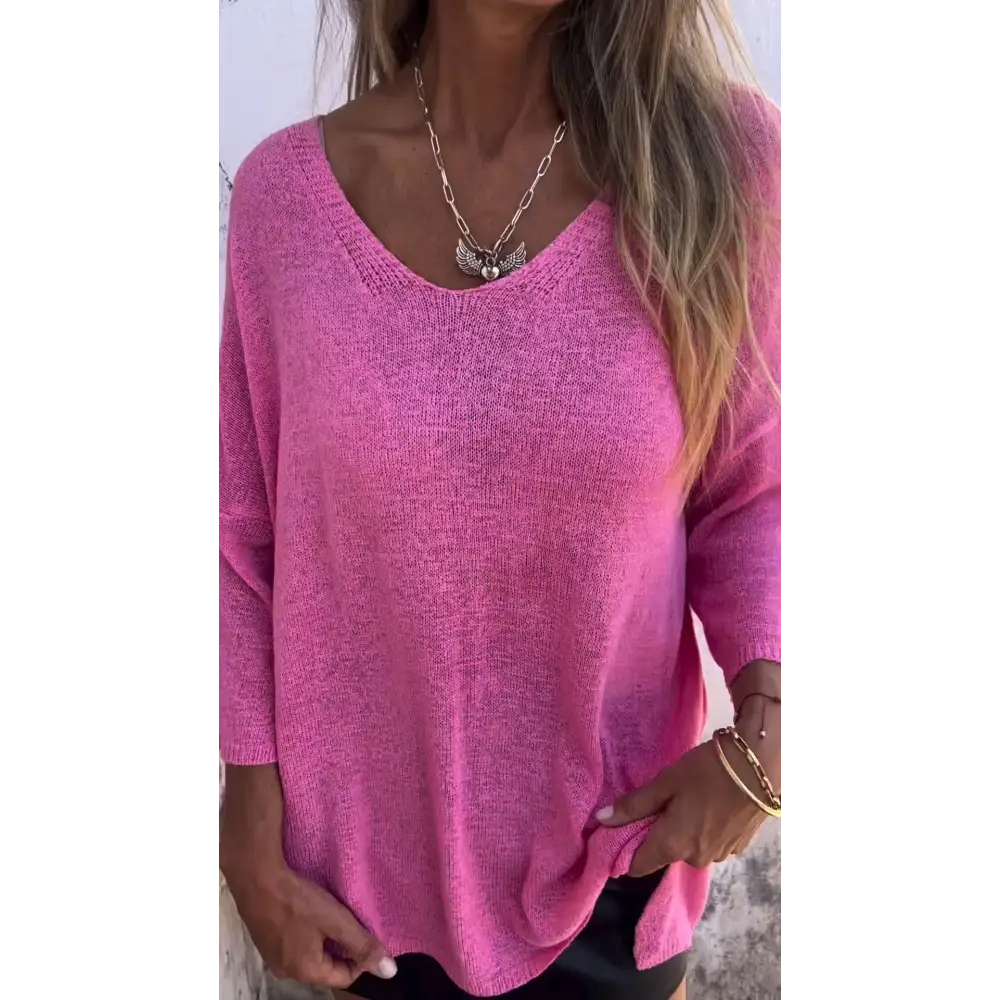 Comfort Knit Crewneck Blouse – Remi – view 2