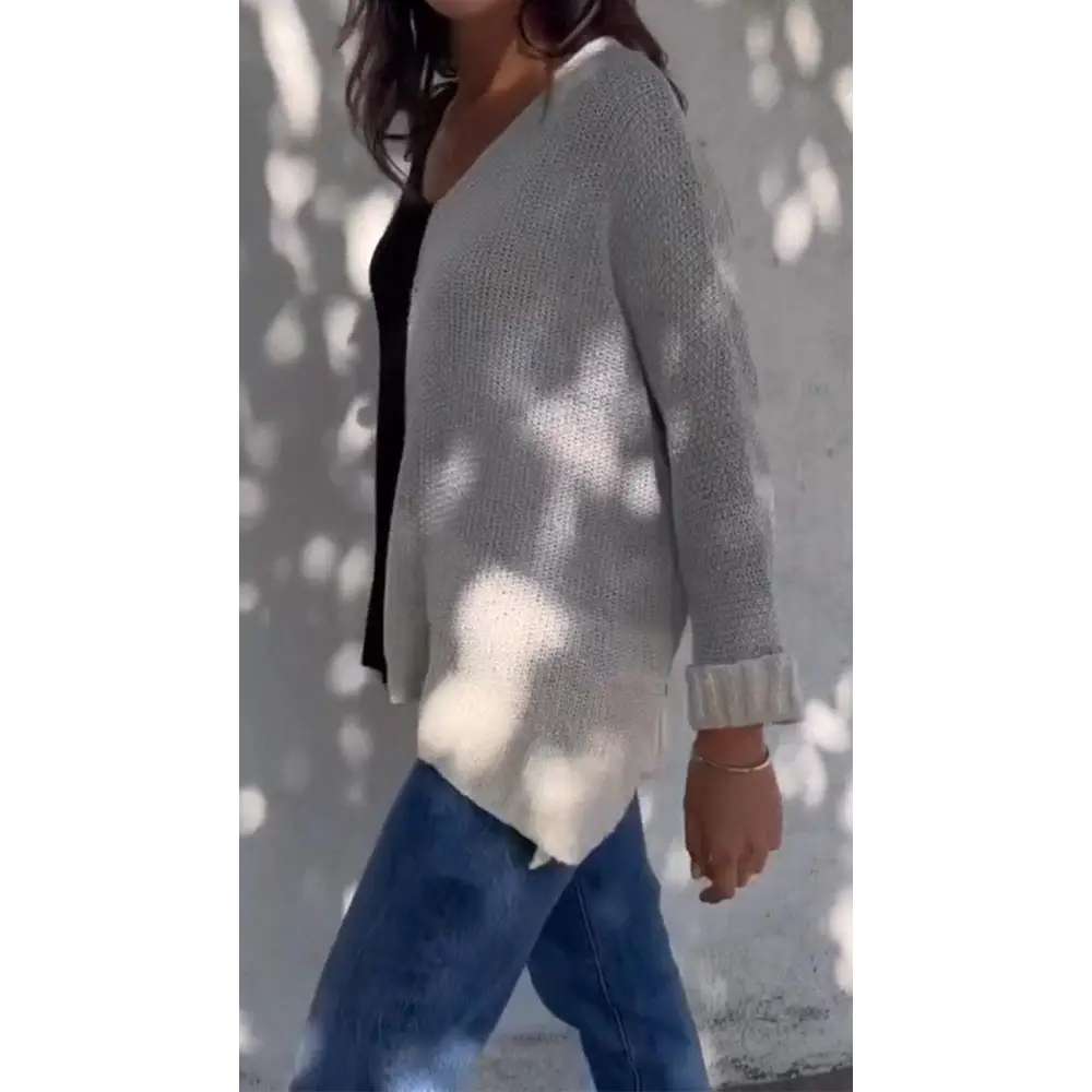 Women's Textured Knit Blouse in Contrast Colors – Marbella
