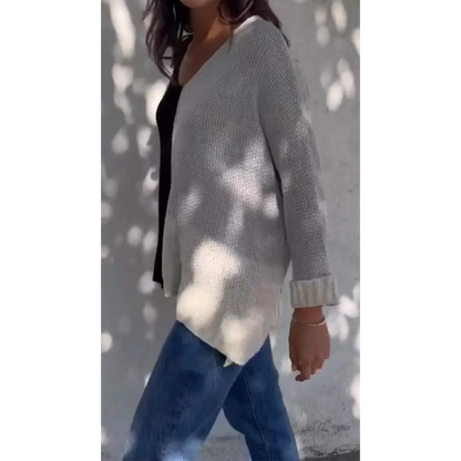 Women's Textured Knit Blouse in Contrast Colors – Marbella