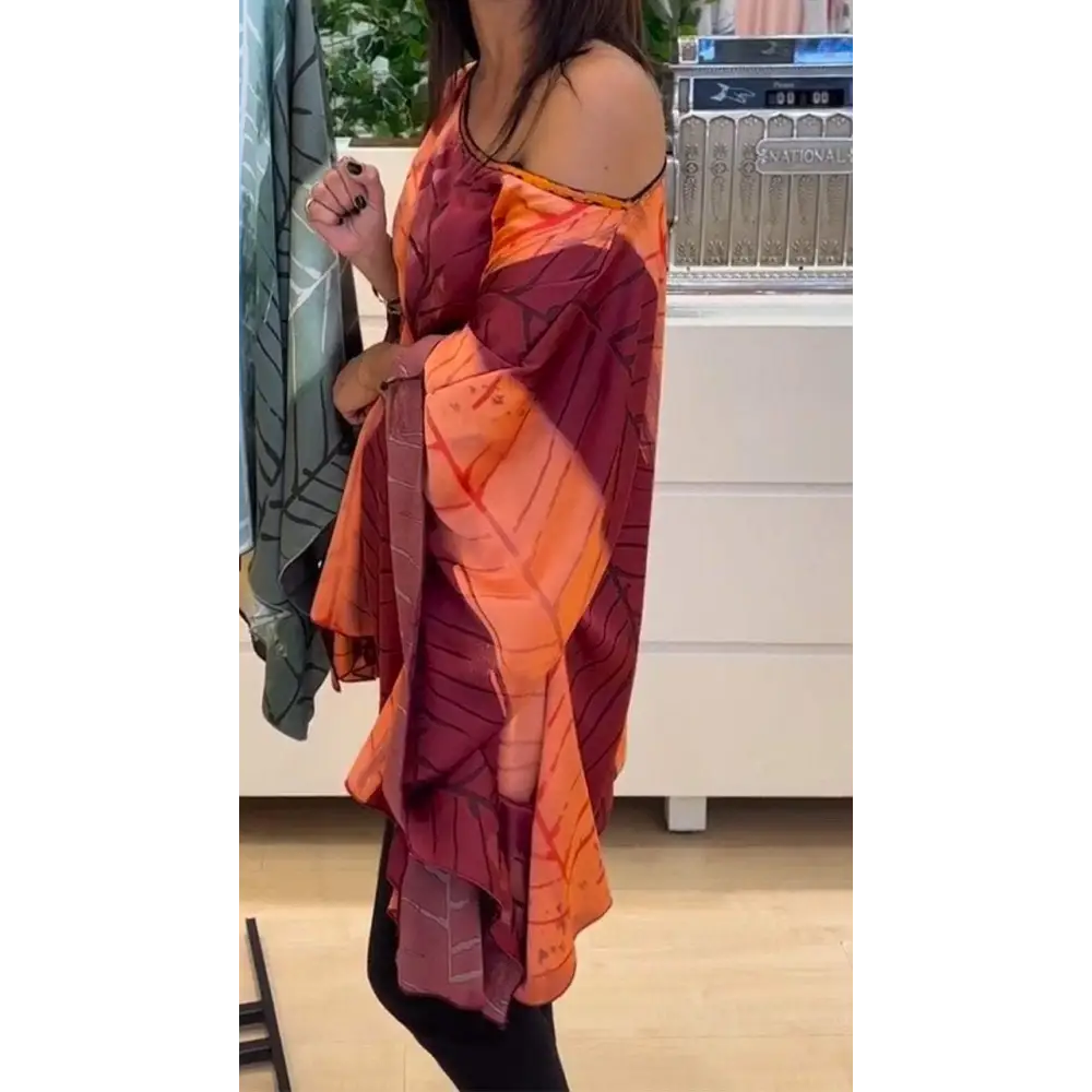 Women's Colorful Off-Shoulder Crewneck Blouse – Journey