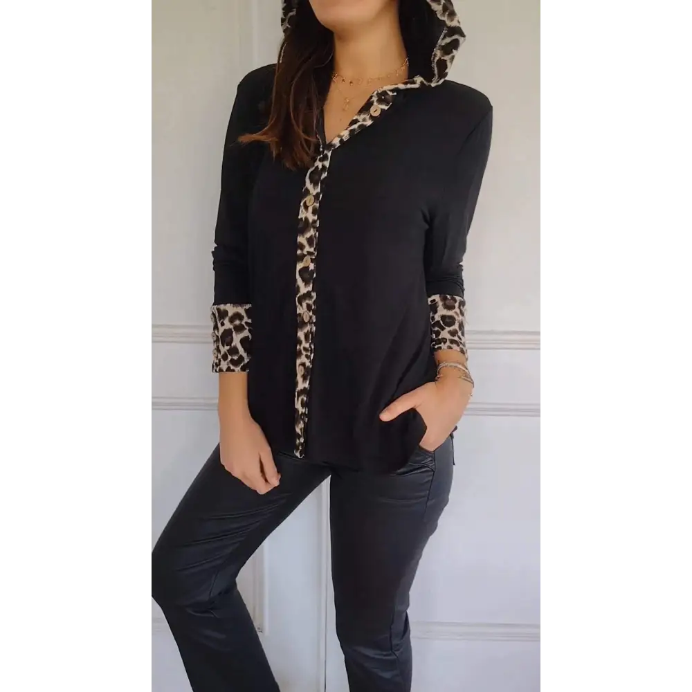 Women's Hooded Long-Sleeve Blouse – Petra – view 2