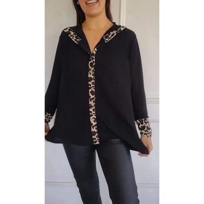 Women's Hooded Long-Sleeve Blouse – Petra