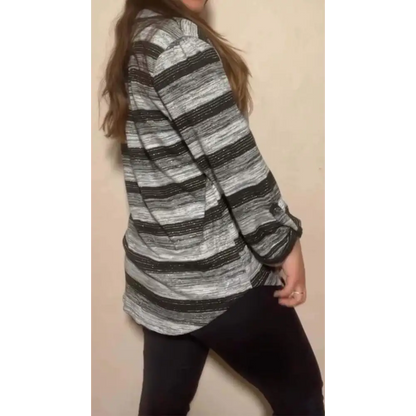 Women's Striped Long-Sleeve Blouse – Harper – view 2
