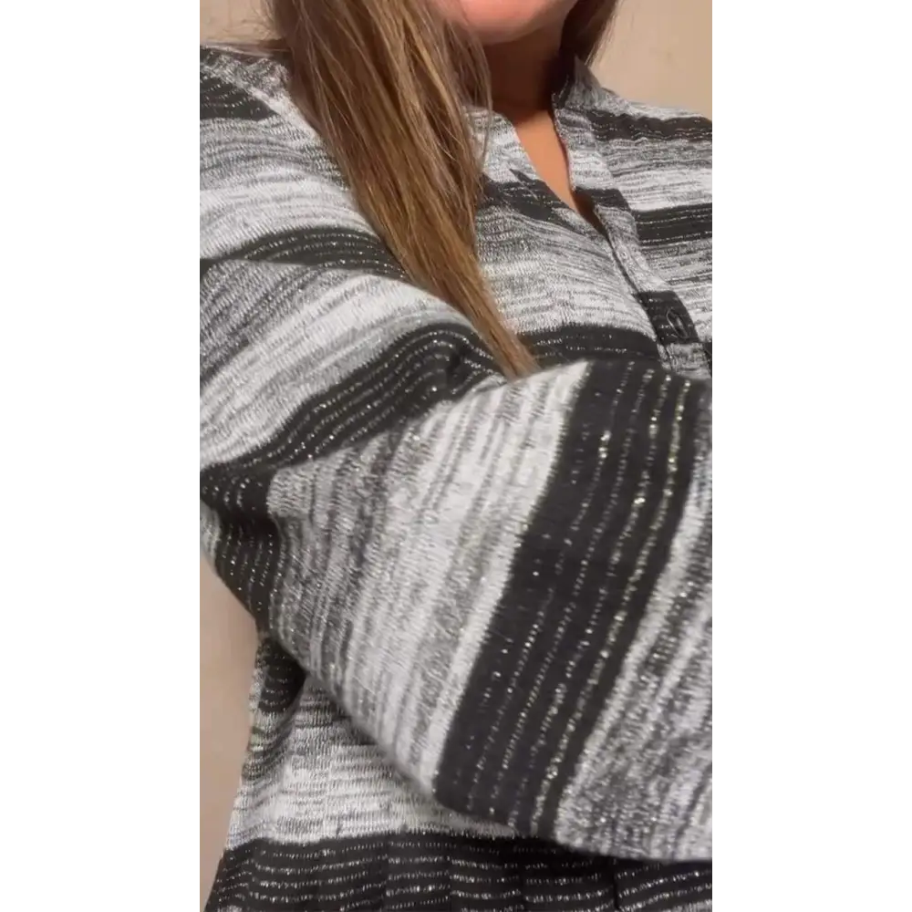 Women's Striped Long-Sleeve Blouse – Harper