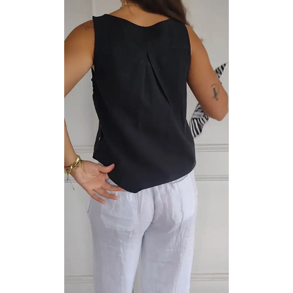 Cotton-Linen Tank – Flavia – view 3
