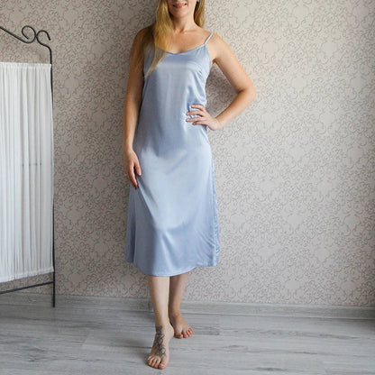 Satin Spaghetti-Strap Dress – Dina – view 7