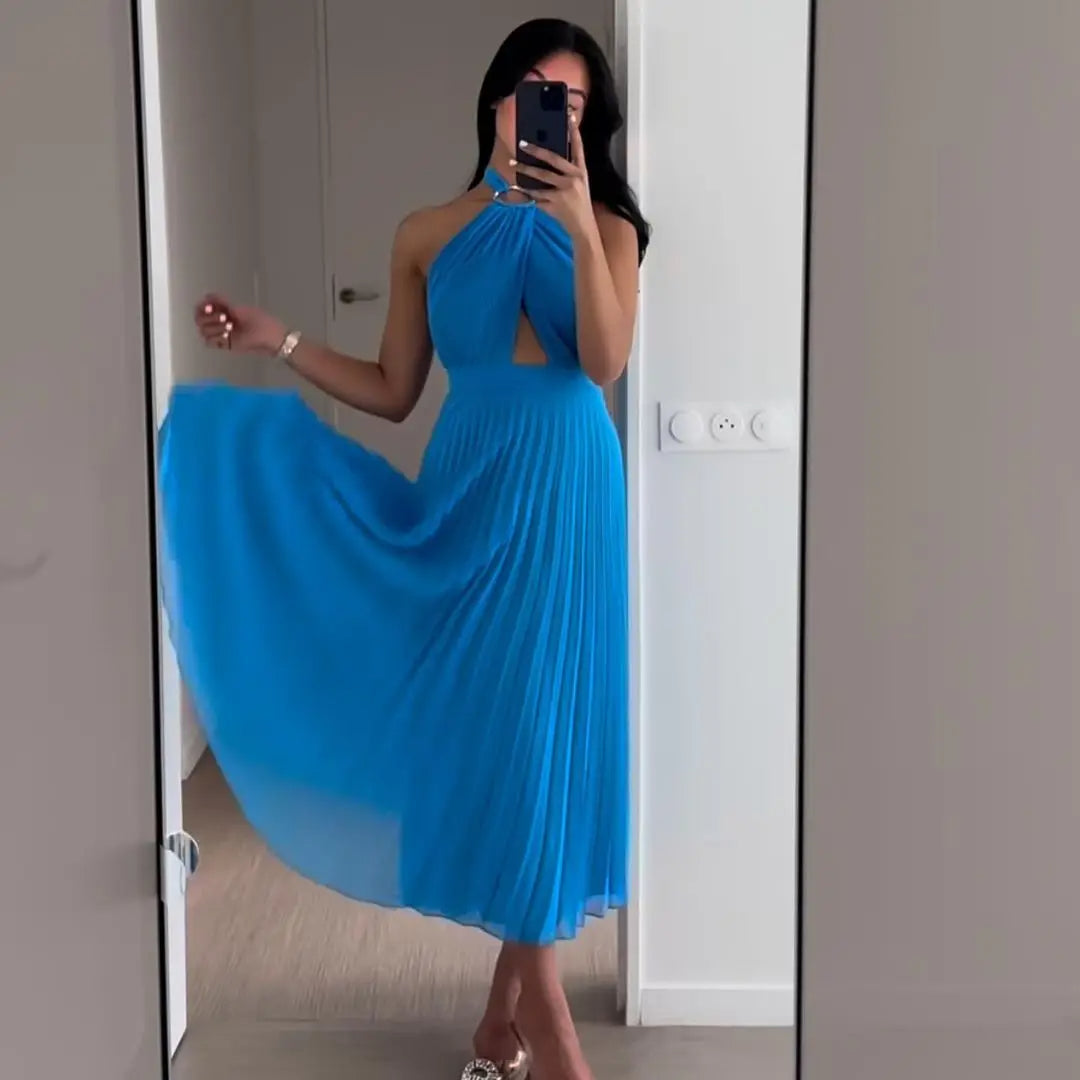 Crossover-Neck Dress – Alina – view 9