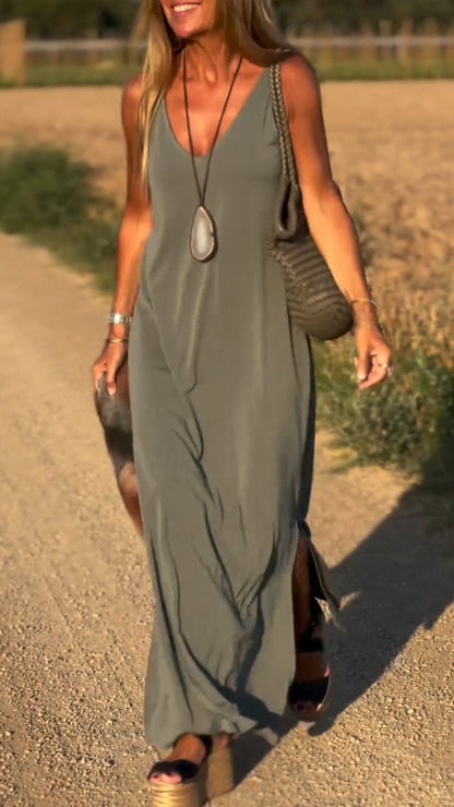 Women's Casual V-Neck Dress – Brenda – view 2
