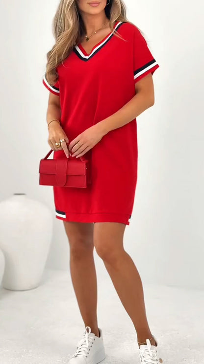 Women's Short-Sleeve V-Neck Dress – Vienna – view 2
