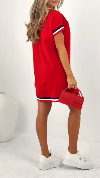 Women's Short-Sleeve V-Neck Dress – Vienna – view 3