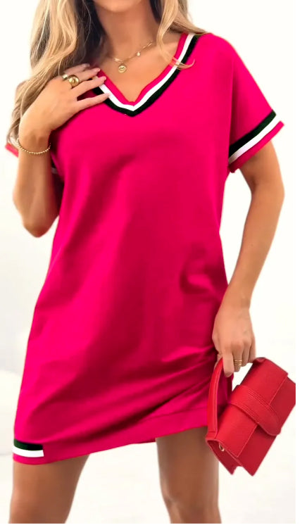 Women's Short-Sleeve V-Neck Dress – Vienna – view 4