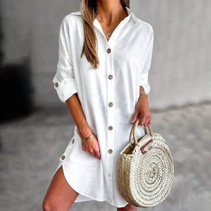 Women's Button-Front Dress – Beatriz – White