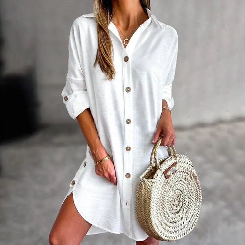 Women's Button-Front Dress – Beatriz – White