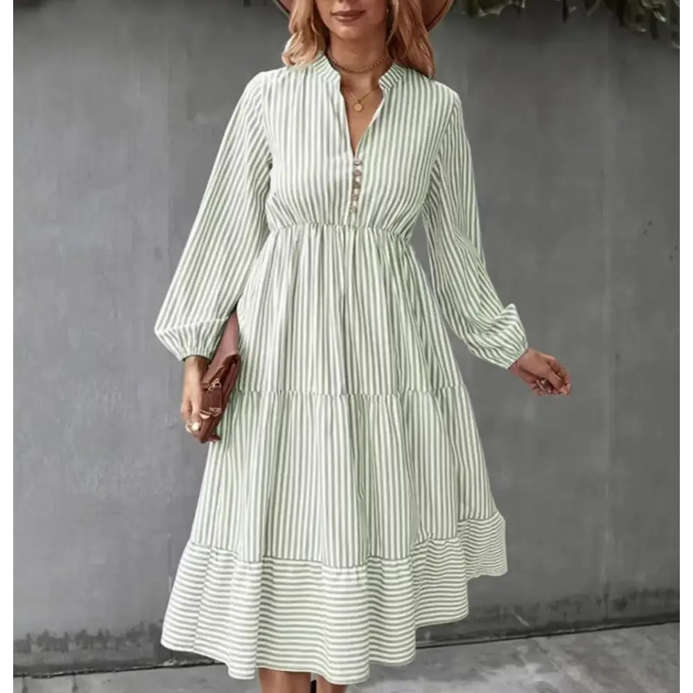 Women's Elegant Long Dress – Daiana – Green