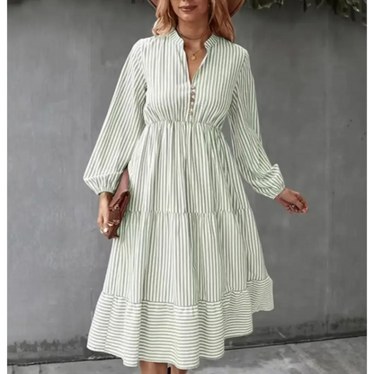 Women's Elegant Long Dress – Daiana – Green