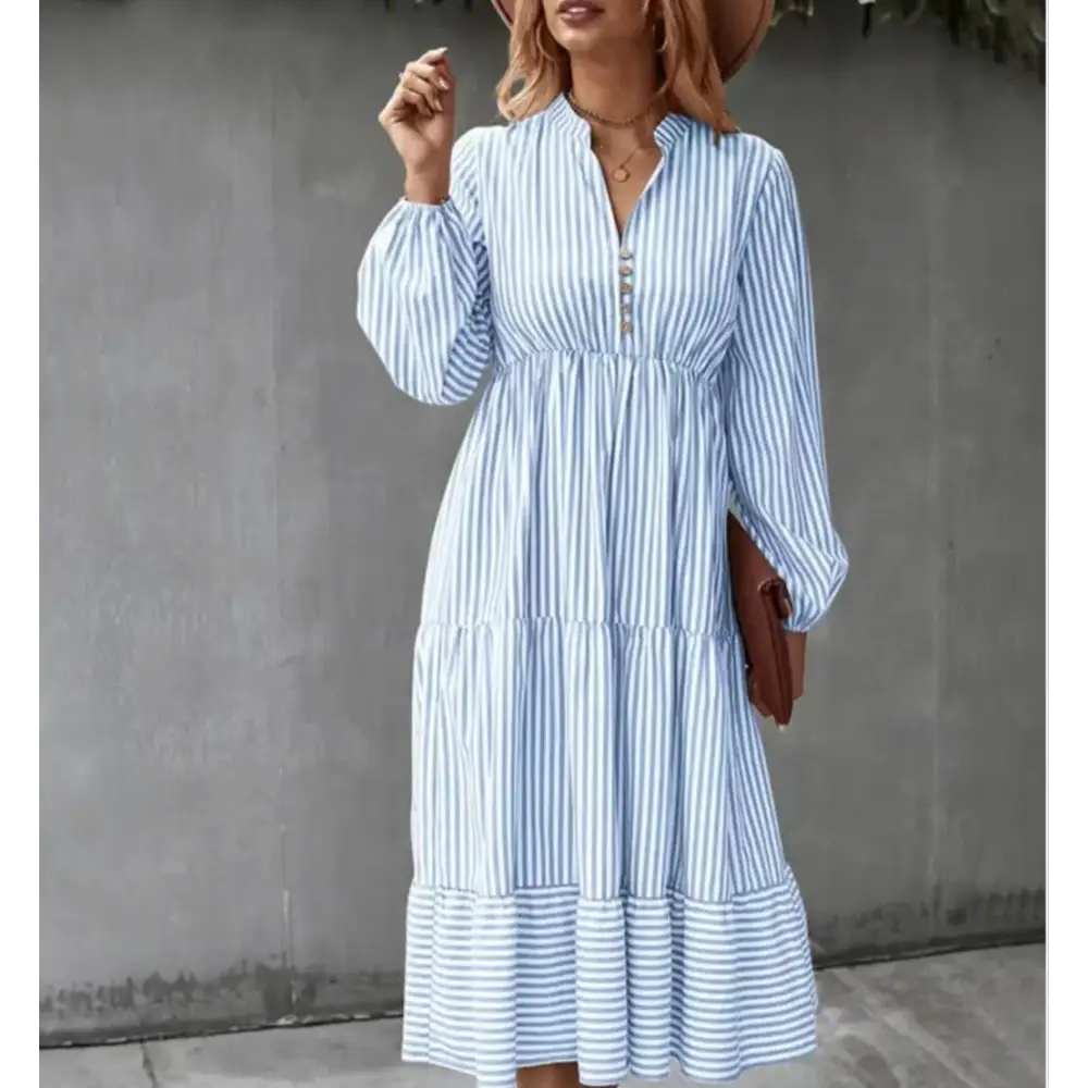 Women's Elegant Long Dress – Daiana – Blue
