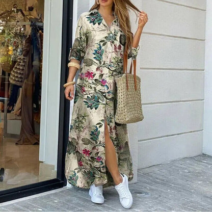 Women's Long-Sleeve Dress – Alexia – Floral