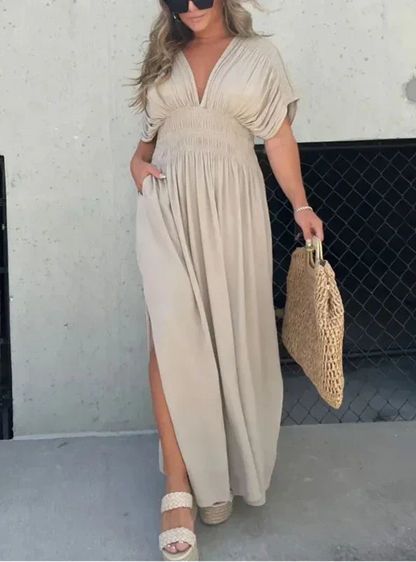 Women's Relaxed Maxi Dress – Maude – Apricot