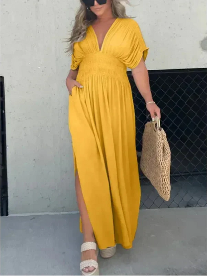 Women's Relaxed Maxi Dress – Maude – Yellow