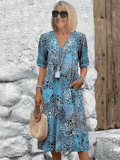 Women's Summer Dress – Drica – Ocean Blue