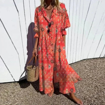 Women's Floral Dress – Erica – Red