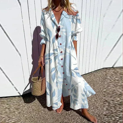Women's Floral Dress – Erica – Light Blue
