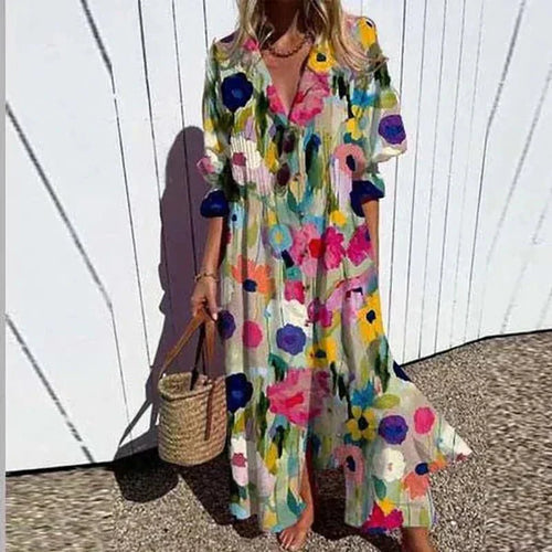 Women's Floral Dress – Erica – Multicolor