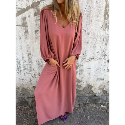 Long V-Neck Dress – Bellamy – view 6