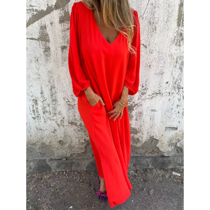 Long V-Neck Dress – Bellamy – view 2