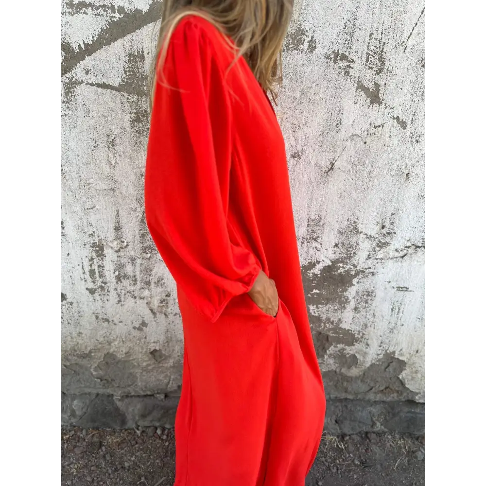 Long V-Neck Dress – Bellamy – view 3