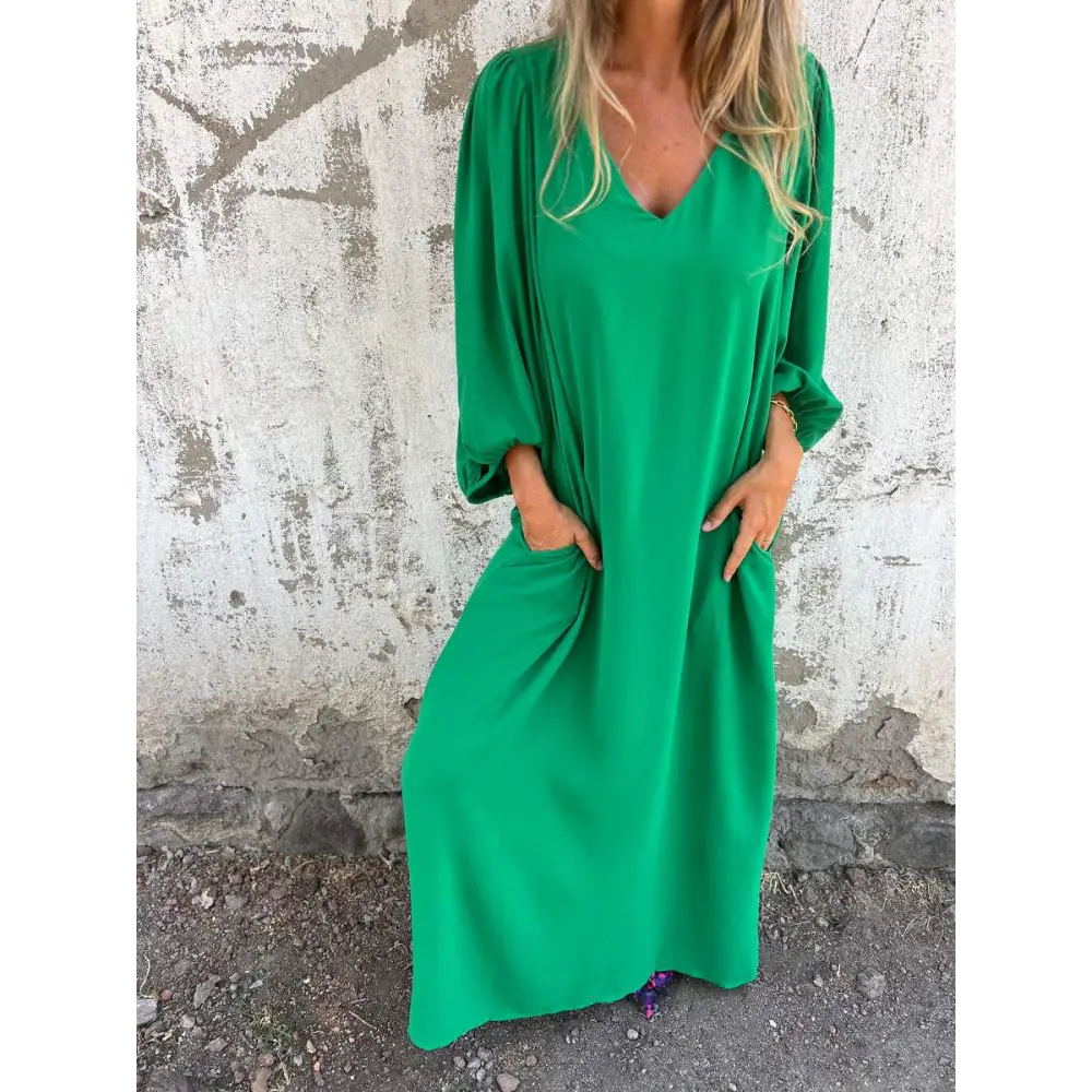 Long V-Neck Dress – Bellamy – view 5