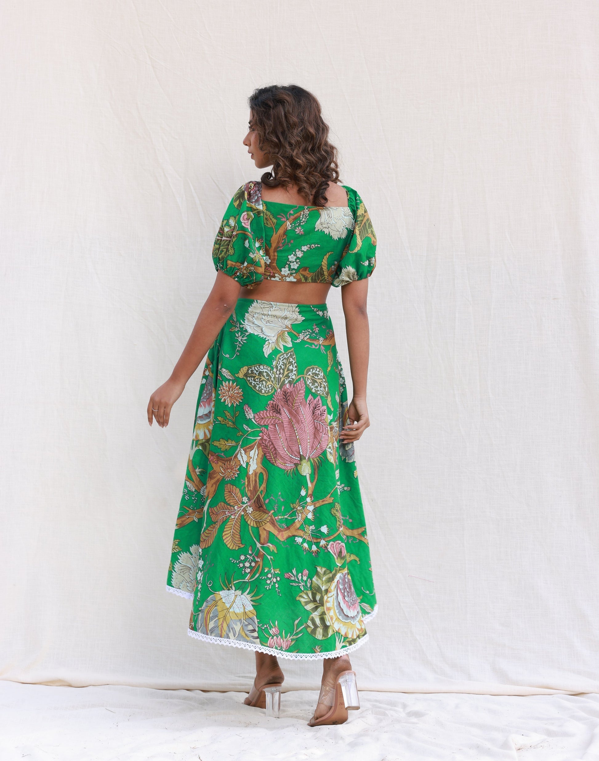 Long Floral Summer Dress with Puff Sleeves – Tilda – view 5