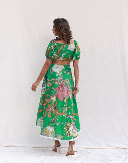 Long Floral Summer Dress with Puff Sleeves – Tilda – view 5
