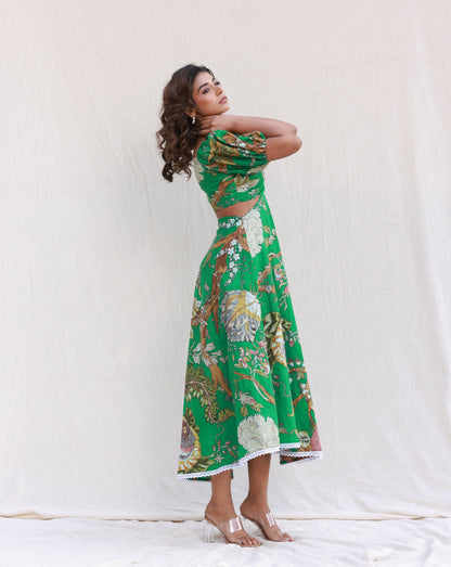 Long Floral Summer Dress with Puff Sleeves – Tilda – view 3
